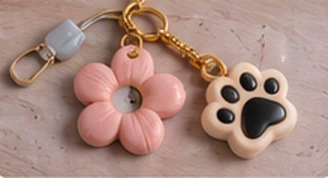 Keychains & Jewelry - Lightweight 3D printed keychains, charms and jewelry - easy gifts that feel personal.